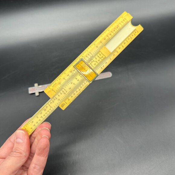 Vintage Drawing Drafting Tool Lot Unis France Slide Rule Compass Pencil As Is - Picture 8 of 14